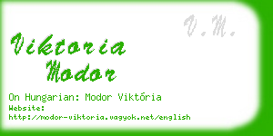 viktoria modor business card