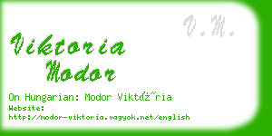 viktoria modor business card